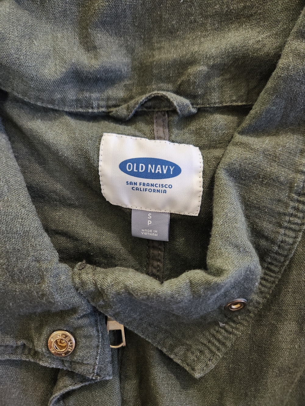 Old Navy Olive Green Button-Up Shirt
